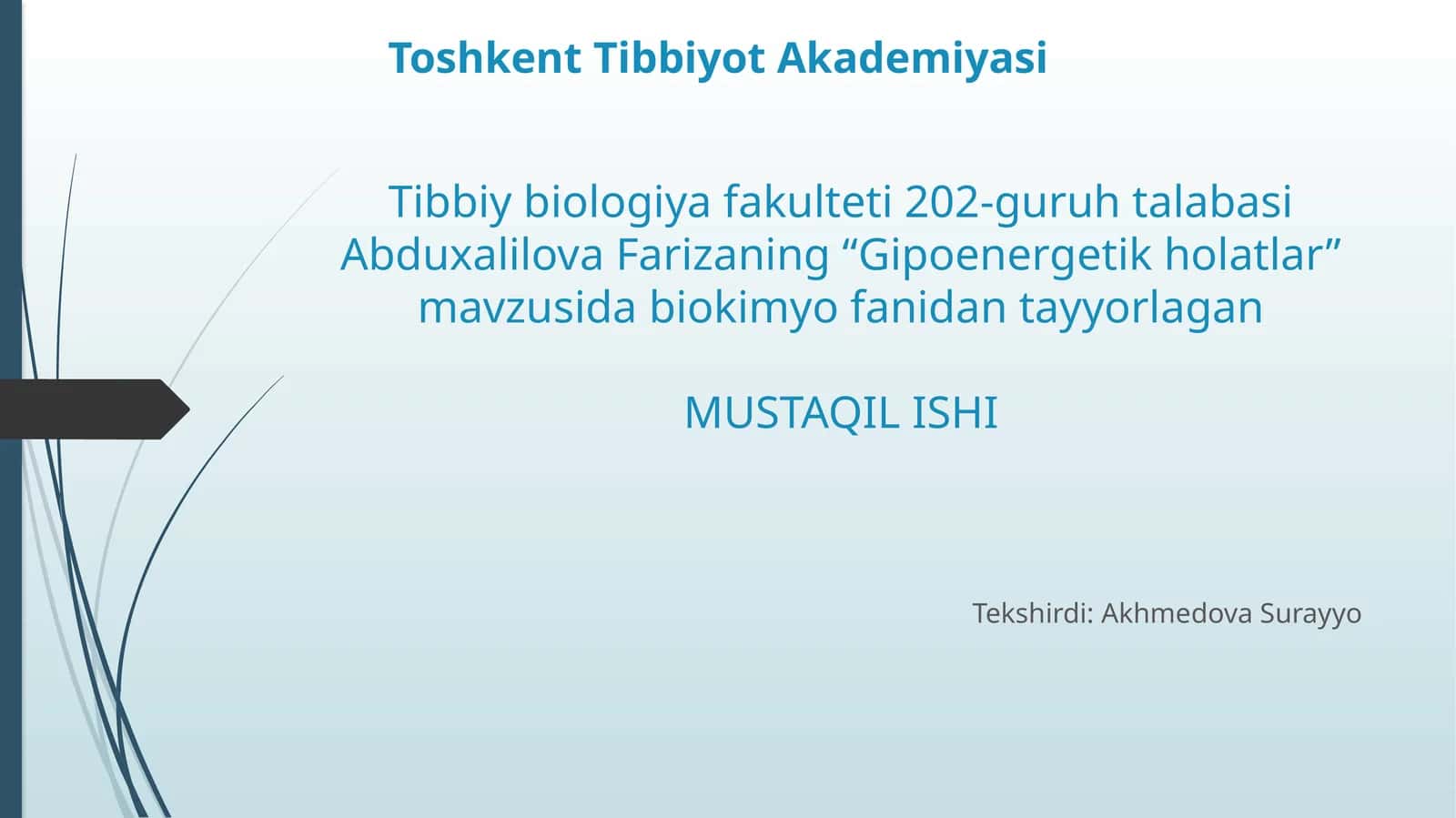 Gipoenergetik holatlar 1