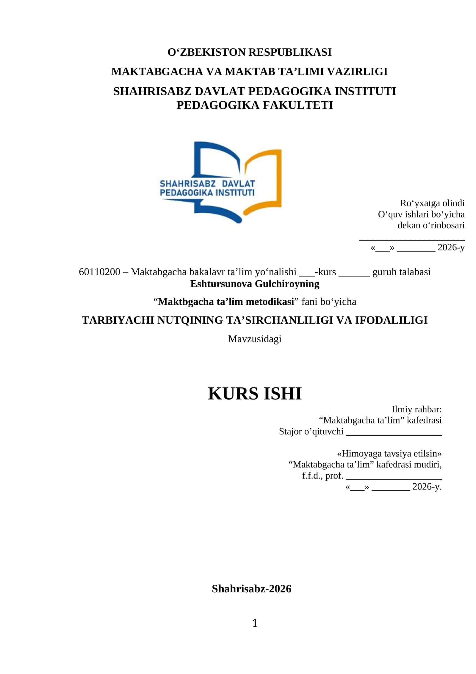 TАRBIYАCHI NUTQINING TА’SIRCHАNLILIGI VА IFОDАLILIGI 1