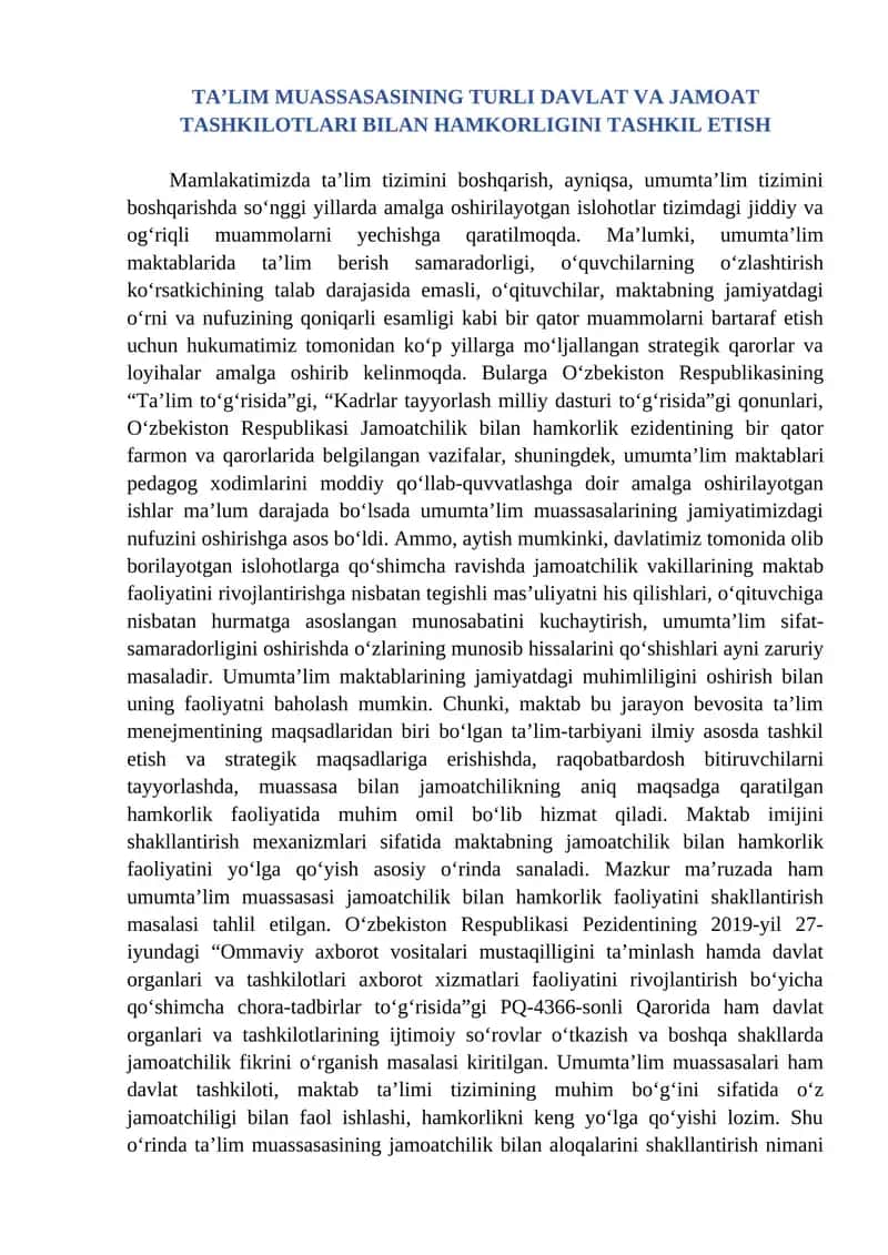 Umumta‘lim tizimini boshqarish 1