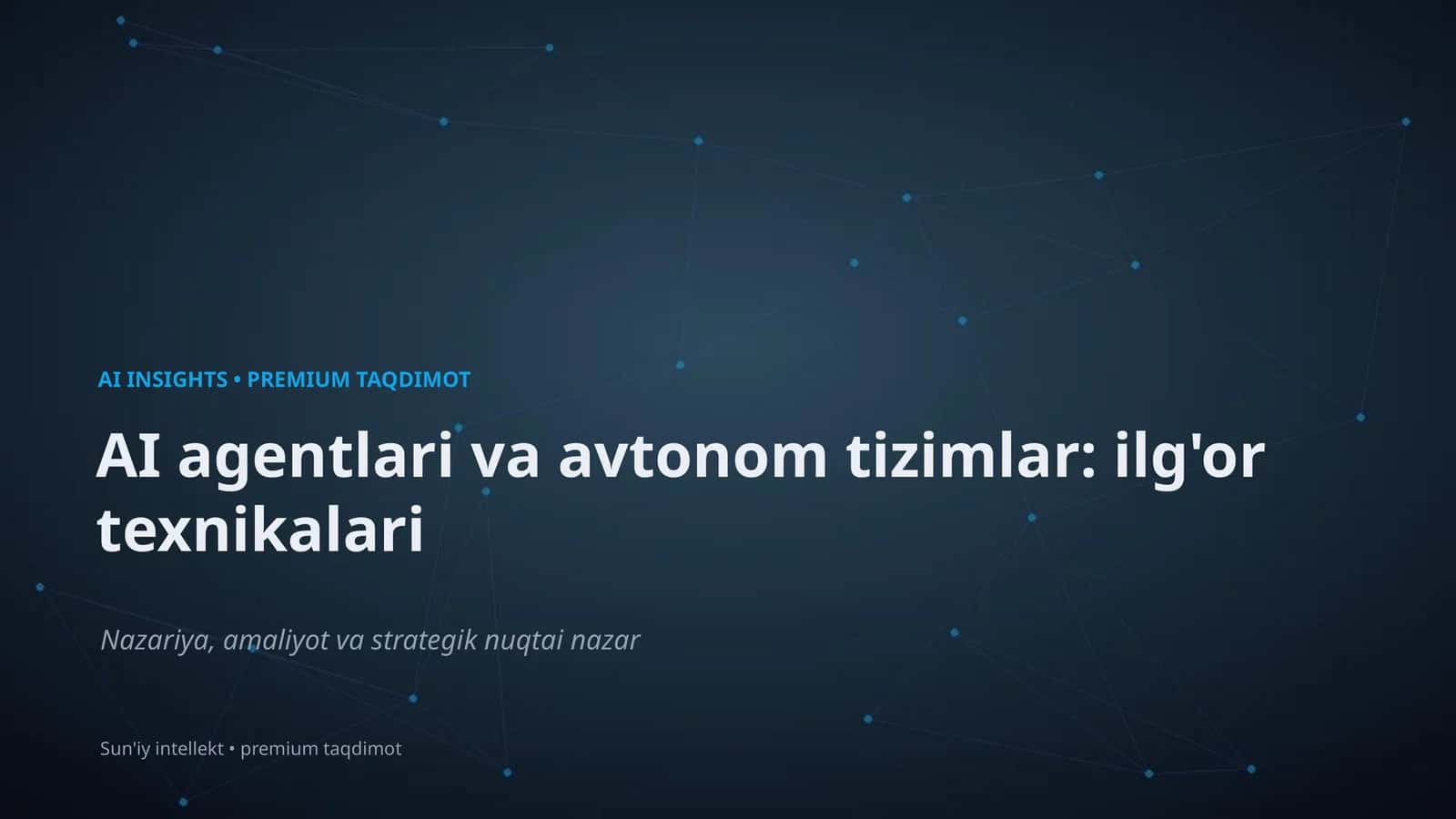 AI INSIGHTS • PREMIUM TAQDIMOT 1