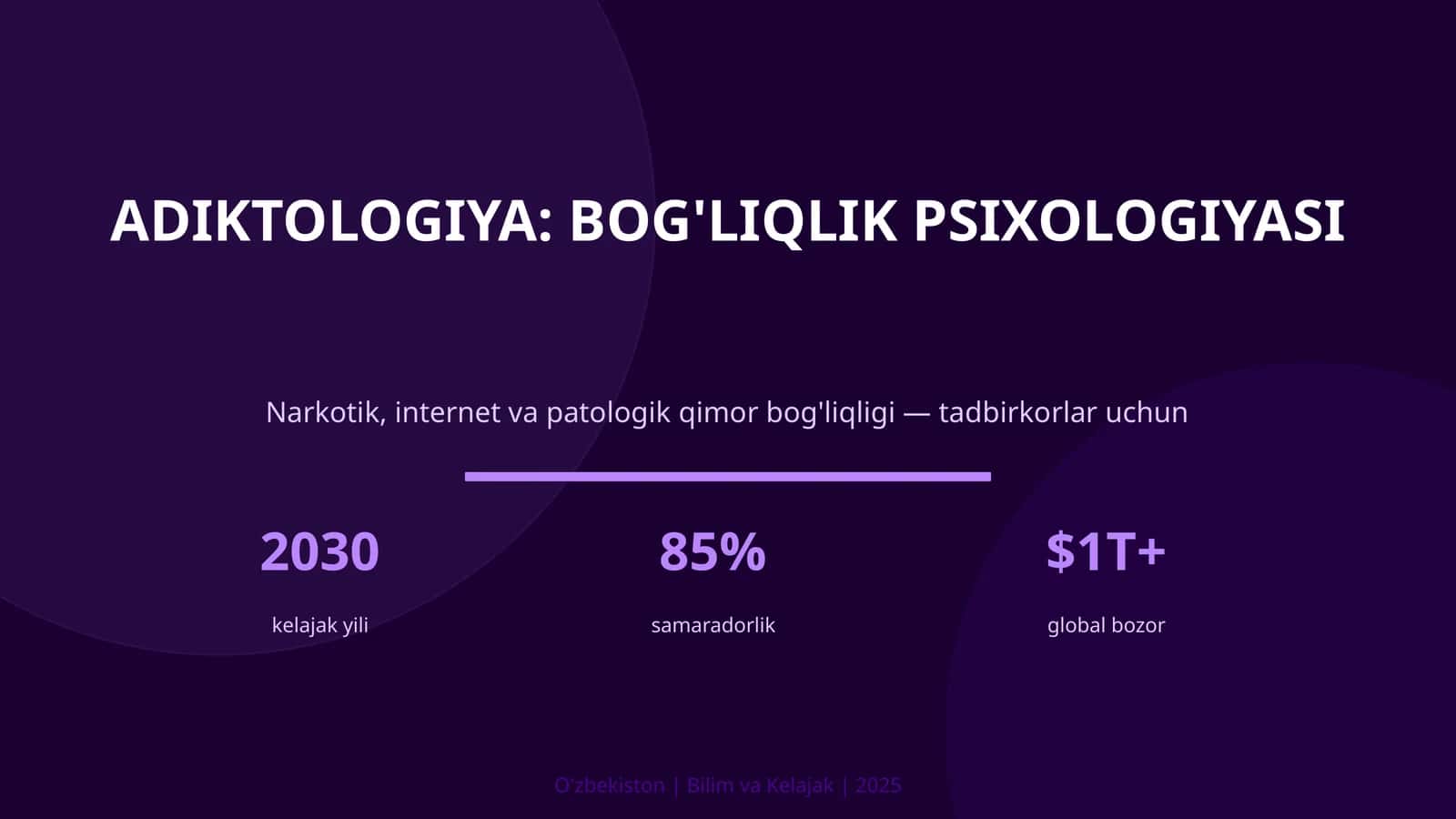 ADIKTOLOGIYA: BOG'LIQLIK PSIXOLOGIYASI 1