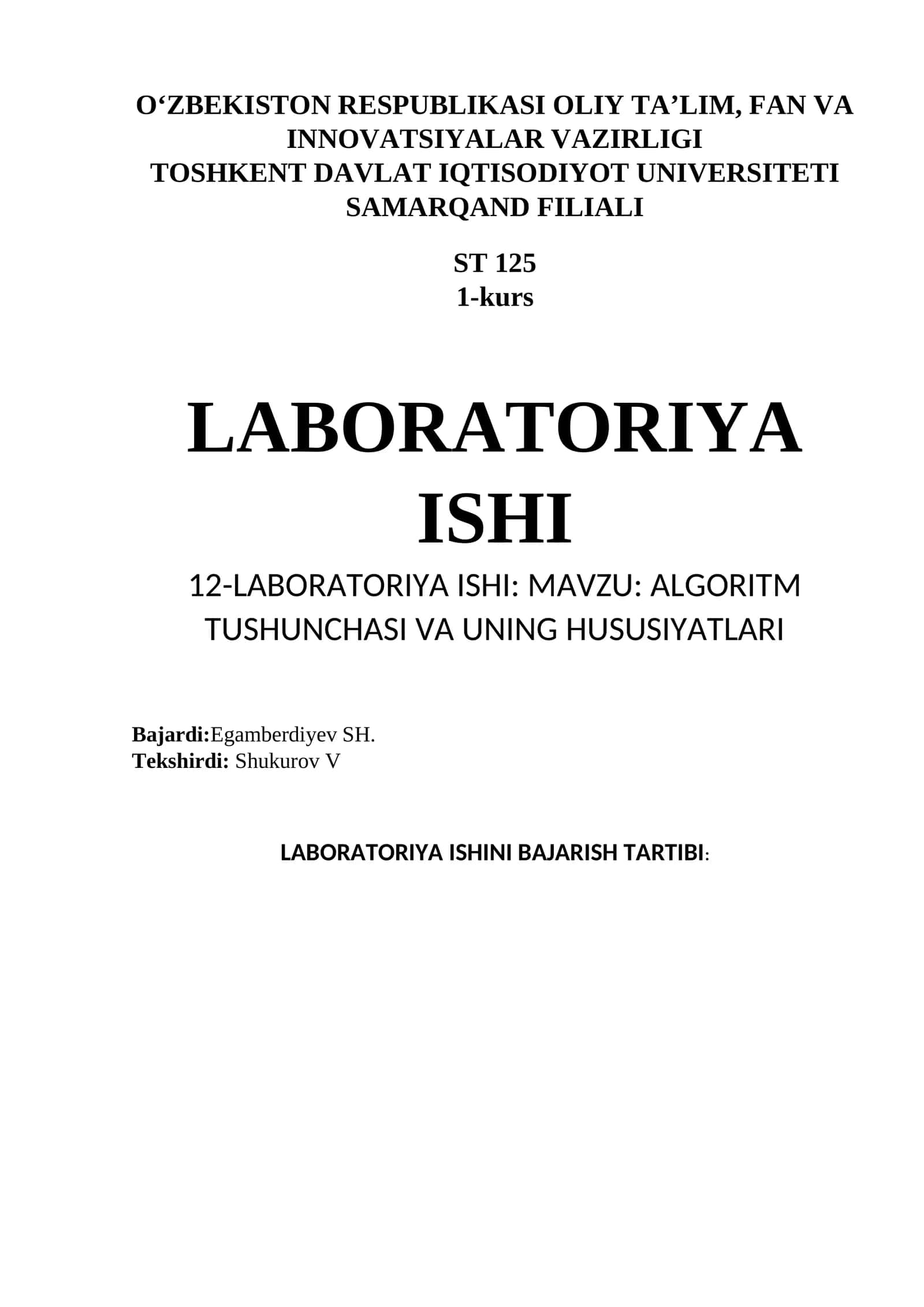 ALGORITM TUSHUNCHASI VA UNING HUSUSIYATLARI 1
