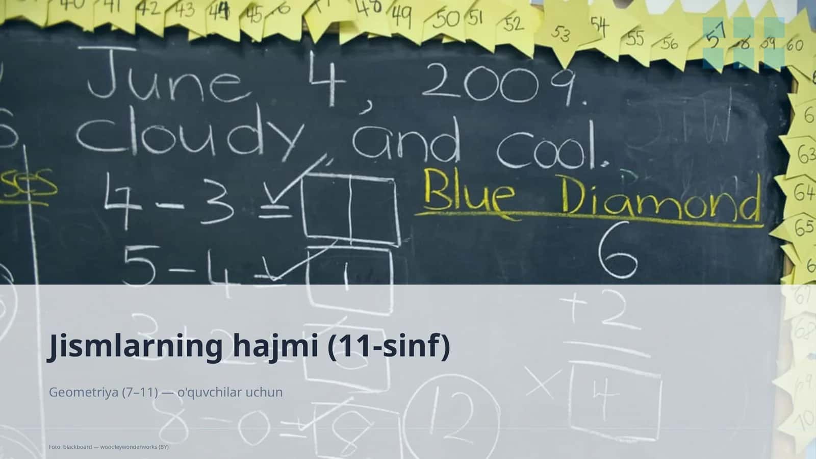 Jismlarning hajmi (11-sinf) 1