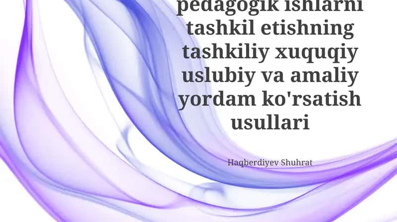 Korreksion - pedagogik ishlarni tashkil etishning tashkiliy xuquqiy uslubiy va amaliy yordam ko'rsatish usullari 1