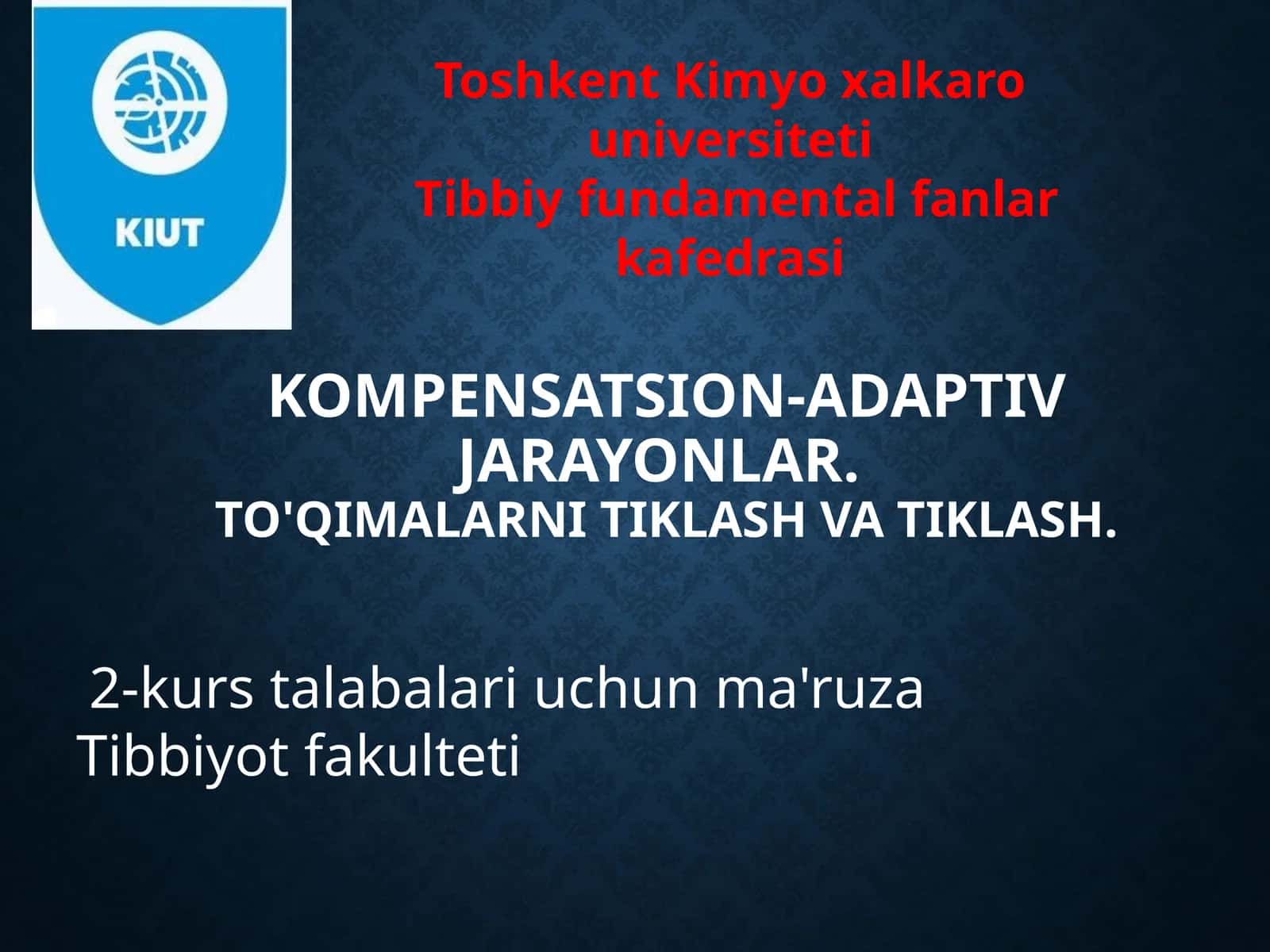 Kompensatsion-adaptiv jarayonlar 1