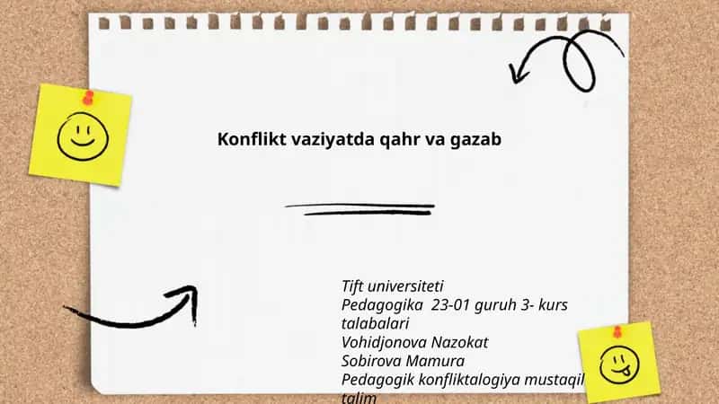 Pedagogik konfliktalogiya mustaqil talim 1