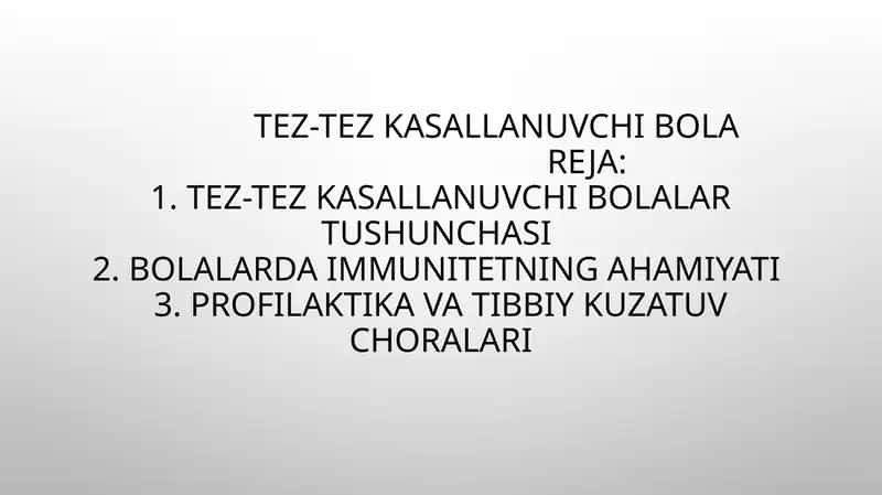 Tez-tez kasallanuvchi bola 1