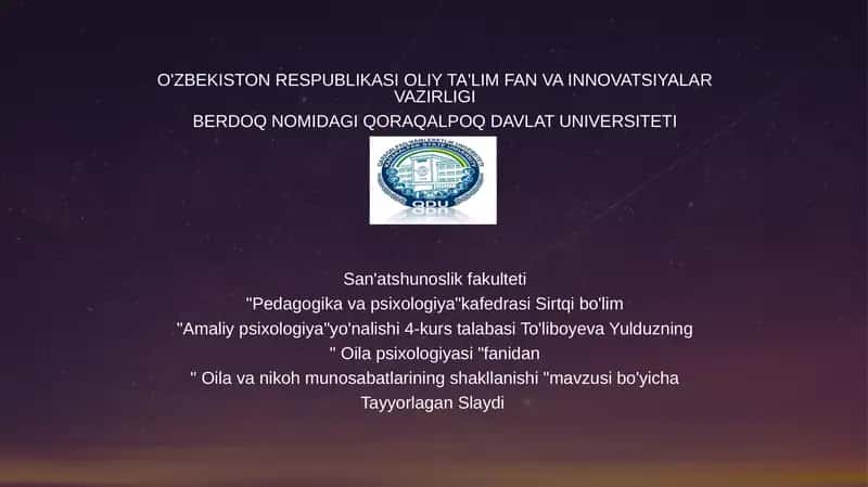 Oilavanikohmunosabatlariningshakllanishi 1