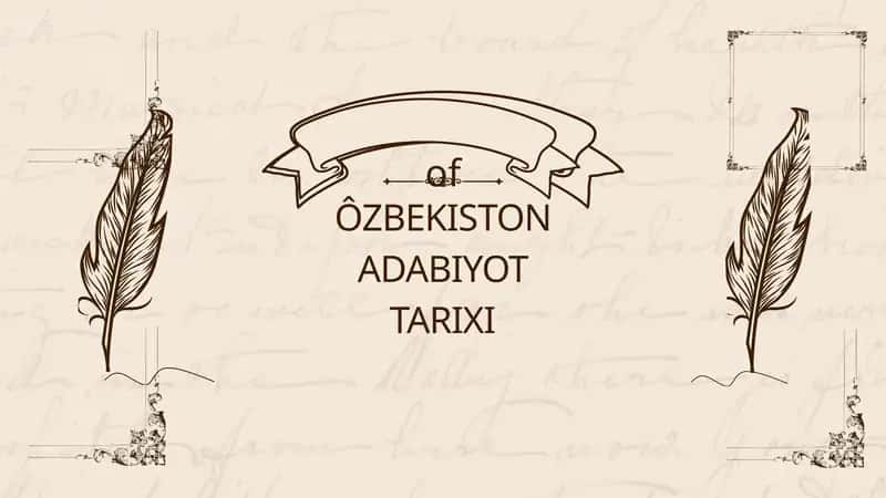 ÔZBEKISTON ADABIYOT TARIXI 1