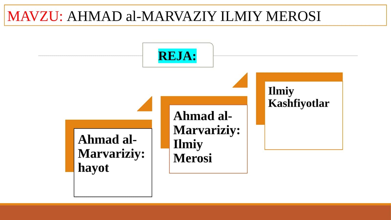 AHMAD al-MARVAZIY ILMIY MEROSI 1