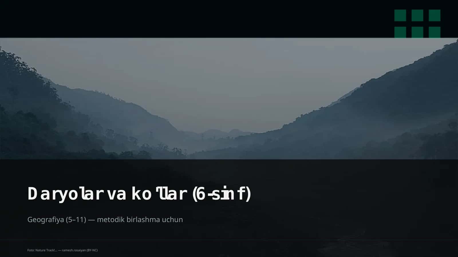 Daryolar va ko'llar (6-sinf) 1