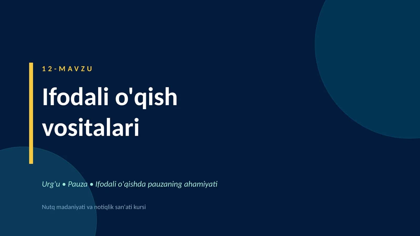 Ifodali O'qish Vositalari 1