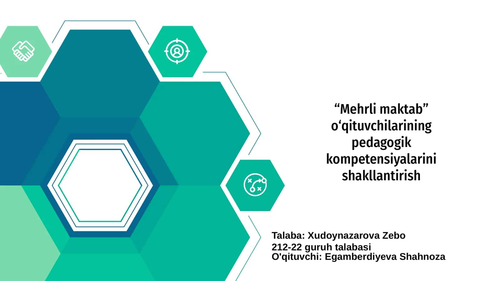 Mehrli maktab o‘qituvchilarining pedagogik kompetensiyalarini shakllantirish 1