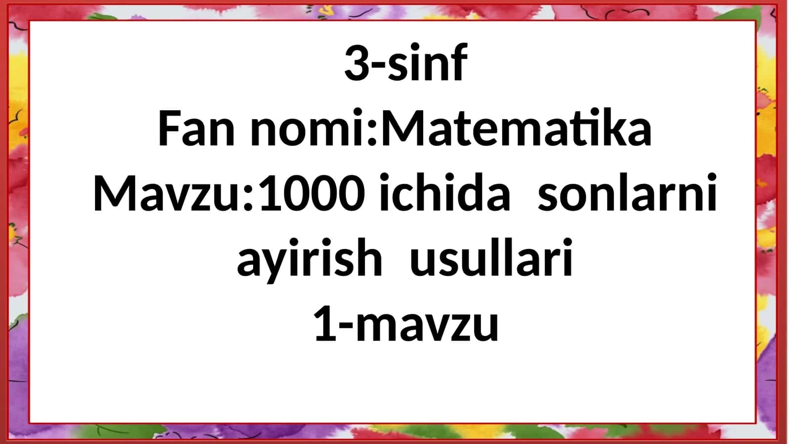 1000 ichidasonlarni ayirish usullari 1