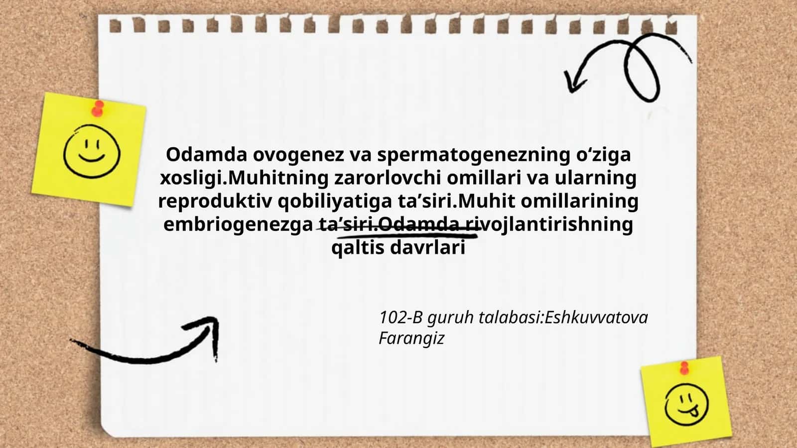 Odamda ovogenez va spermatogenezning oʻziga xosligi 1