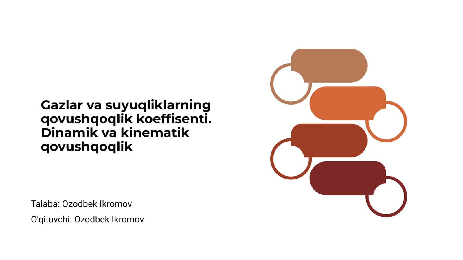 Gazlar va suyuqliklarning qovushqoqlik koeffisienti 1