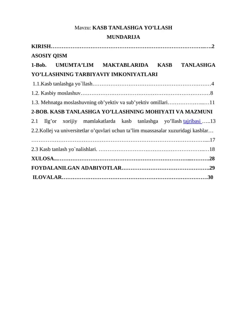 KASB TANLASHGA YO’LLASH 1