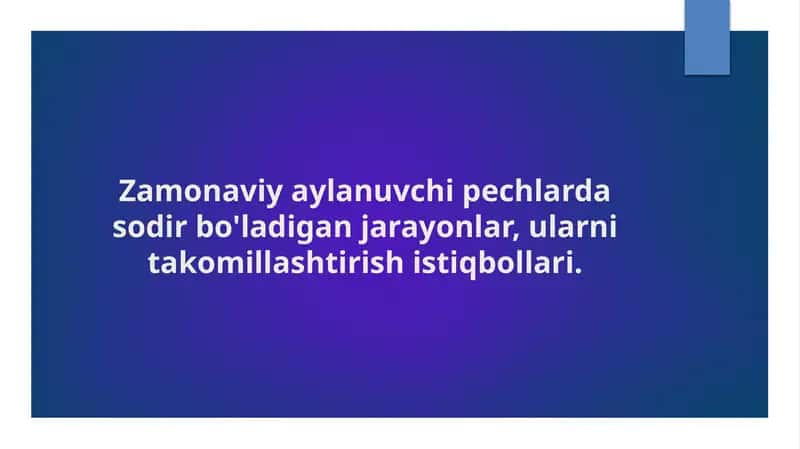 Aylanuvchi pechlar 1