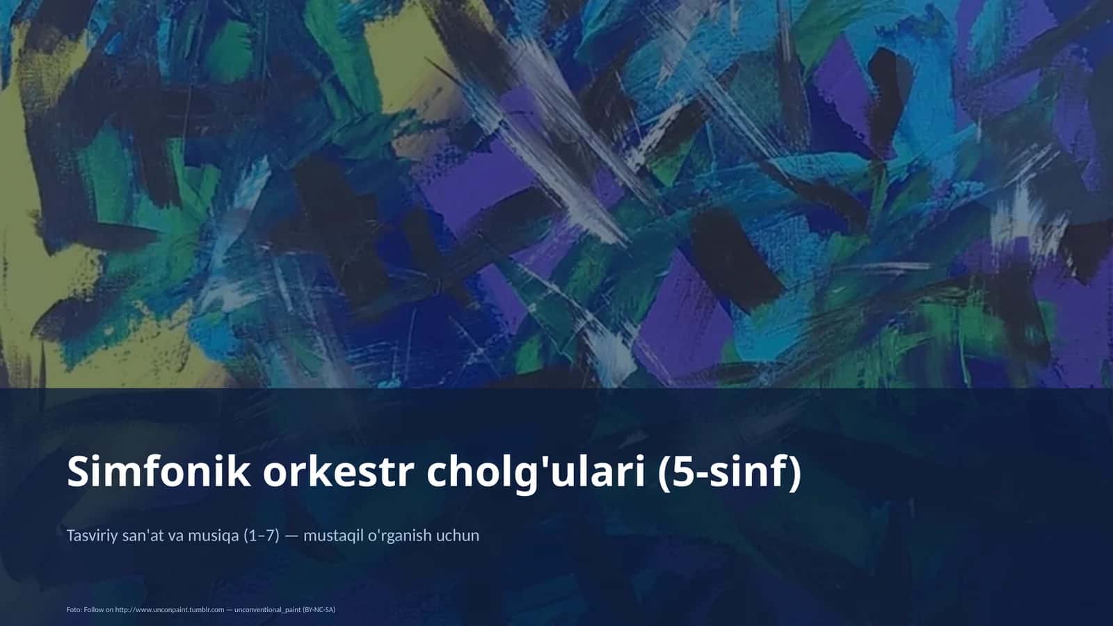 Simfonik orkestr cholg'ulari (5-sinf) 1