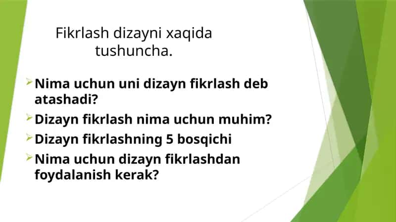 Dizayn fikrlovchilar uchun bosqichlar 1