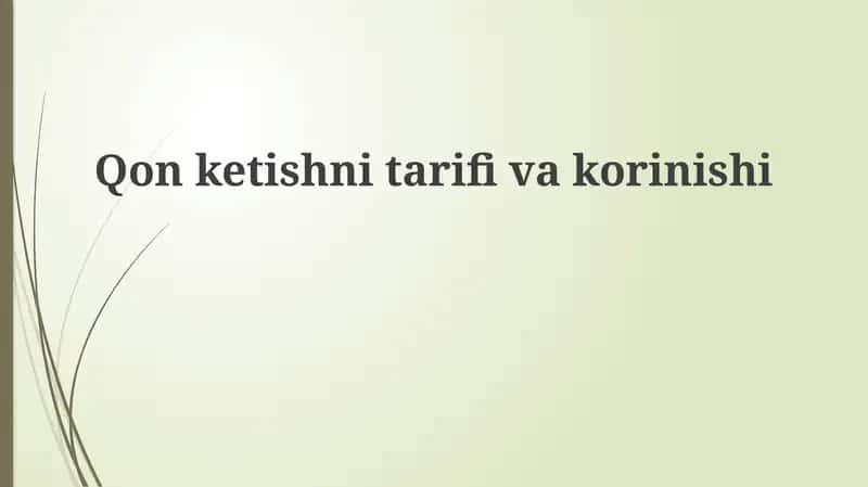 Qon ketish 1