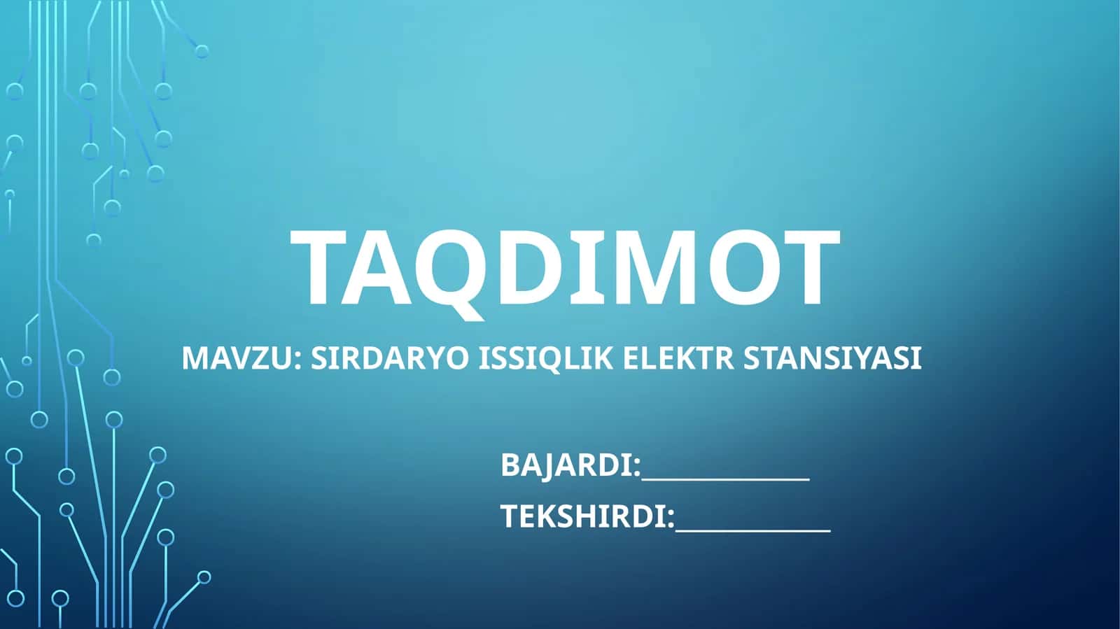 SIRDARYO Issiqlik Elektr Stansiyasi 1