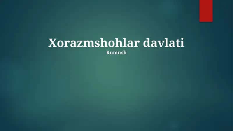 Xorazmshohlar Davlati 1