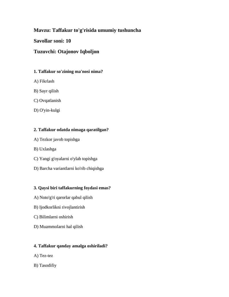 Taffakur 1