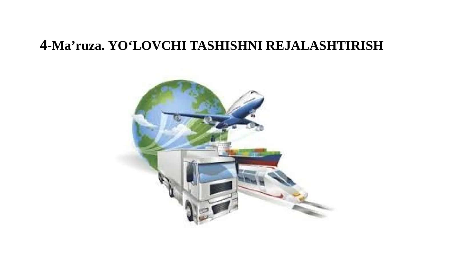Yo'lovchi tashishni rejalaştirish 1
