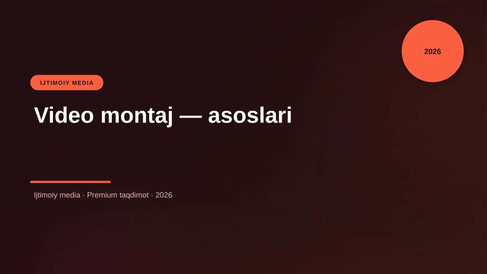 Video montaj — asoslari 1