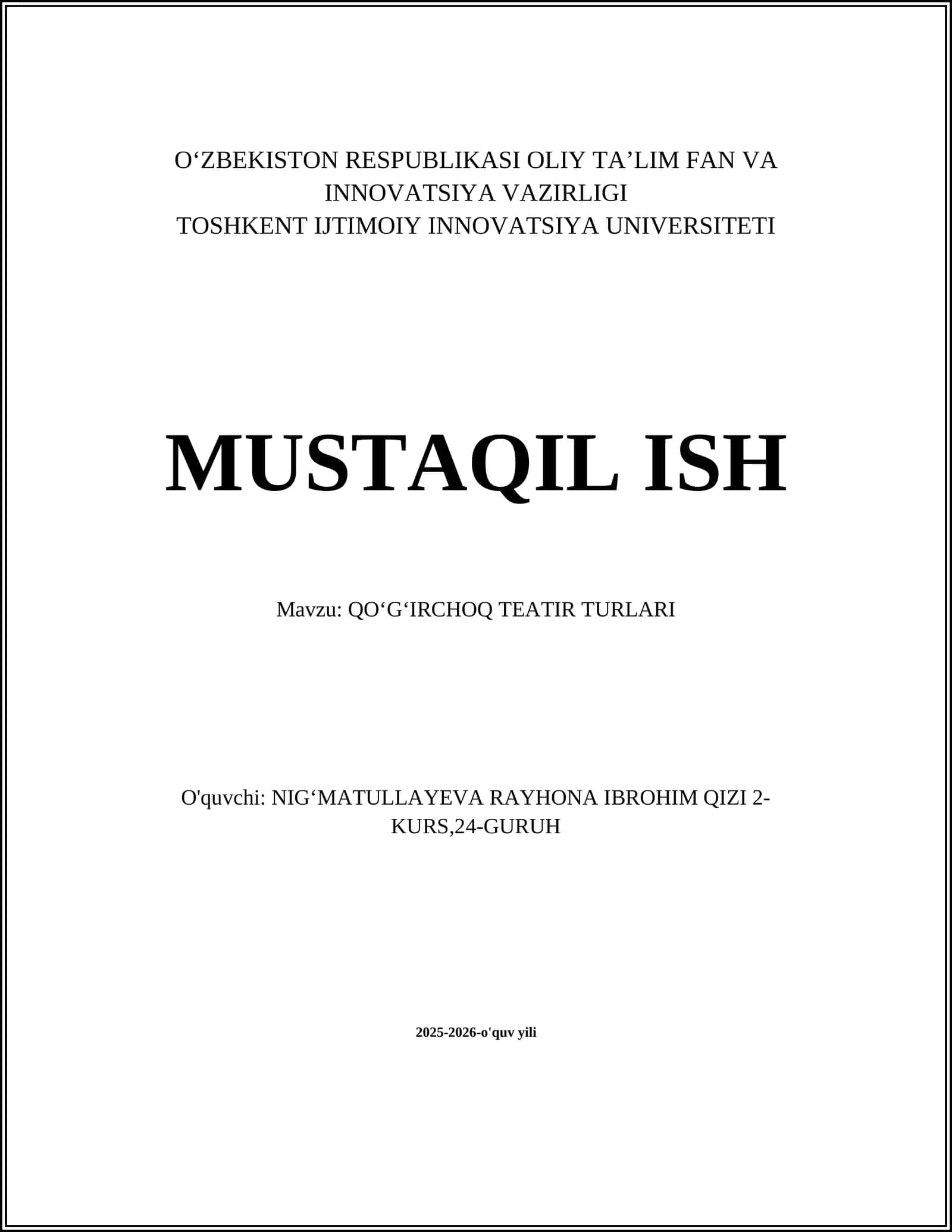 Qoʻl qoʻgʻirchoq teatri 1