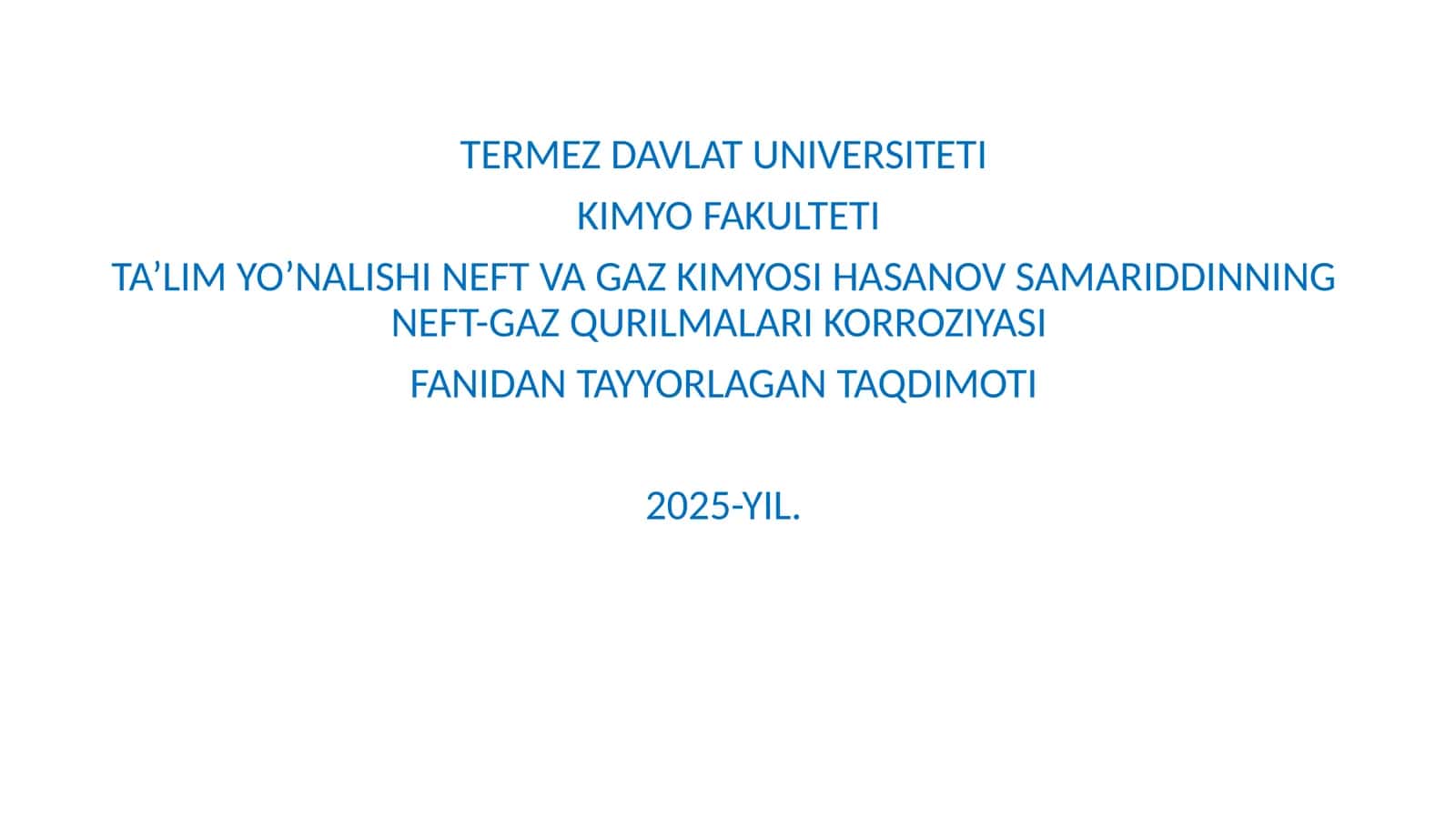 Neft-Gaz Qurilmalari Korroziyasi 1