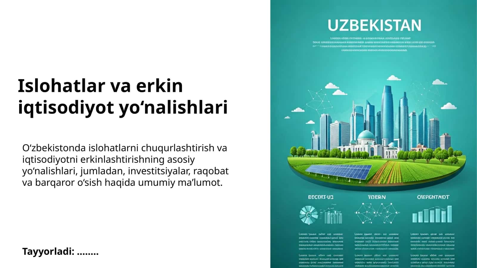 Islohatlar va erkin iqtisodiyot yo‘nalishlari 1