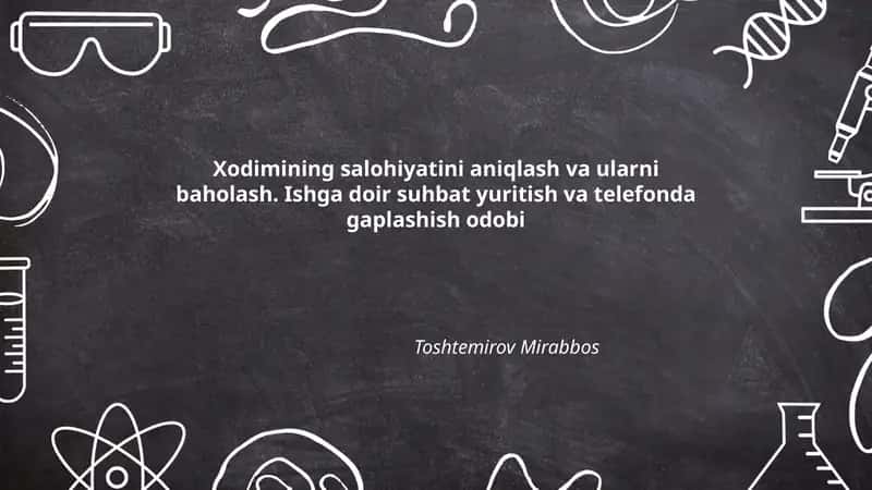 Xodim salohiyatini baholash 1