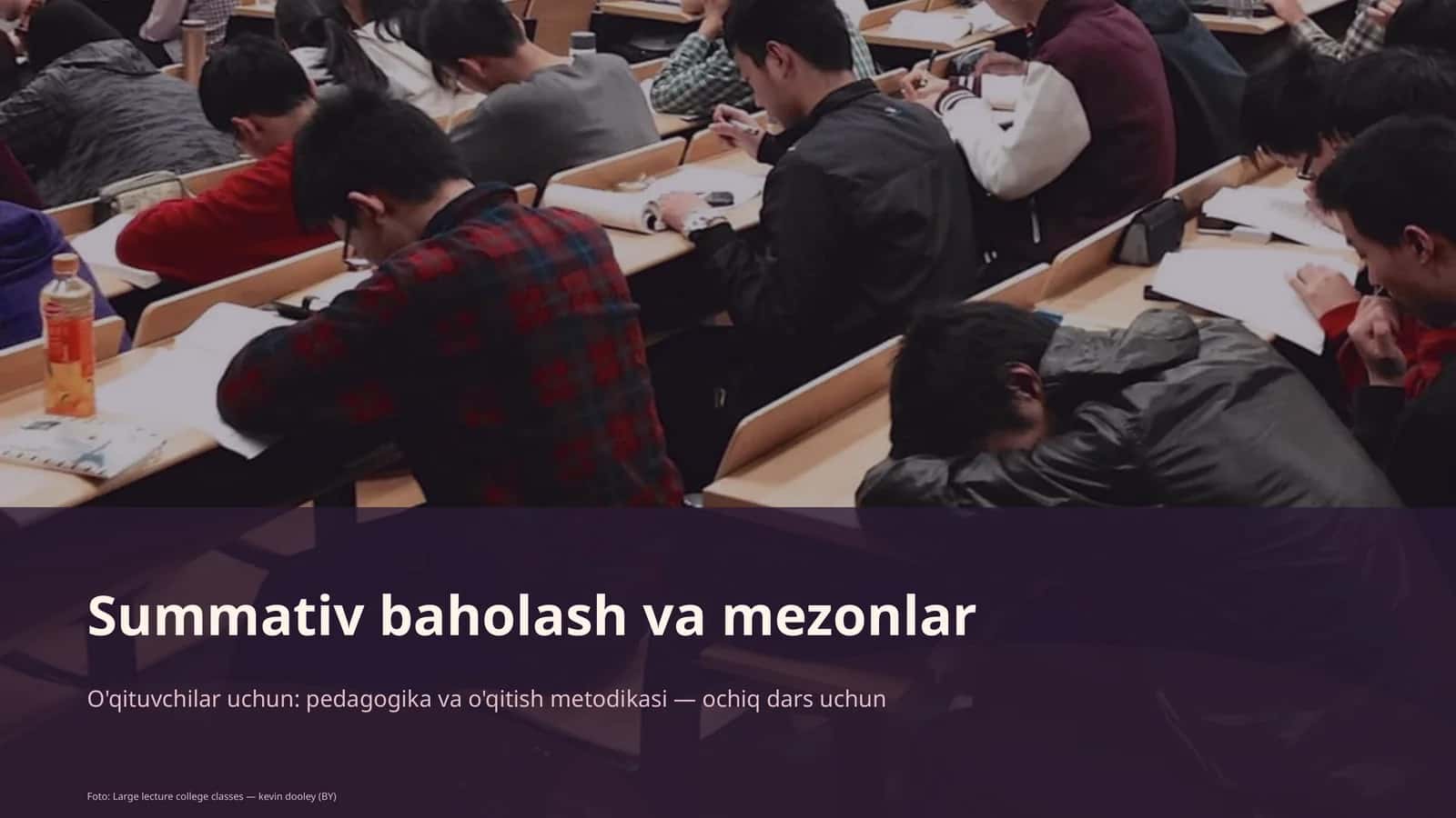 Summativ baholash va mezonlar 1
