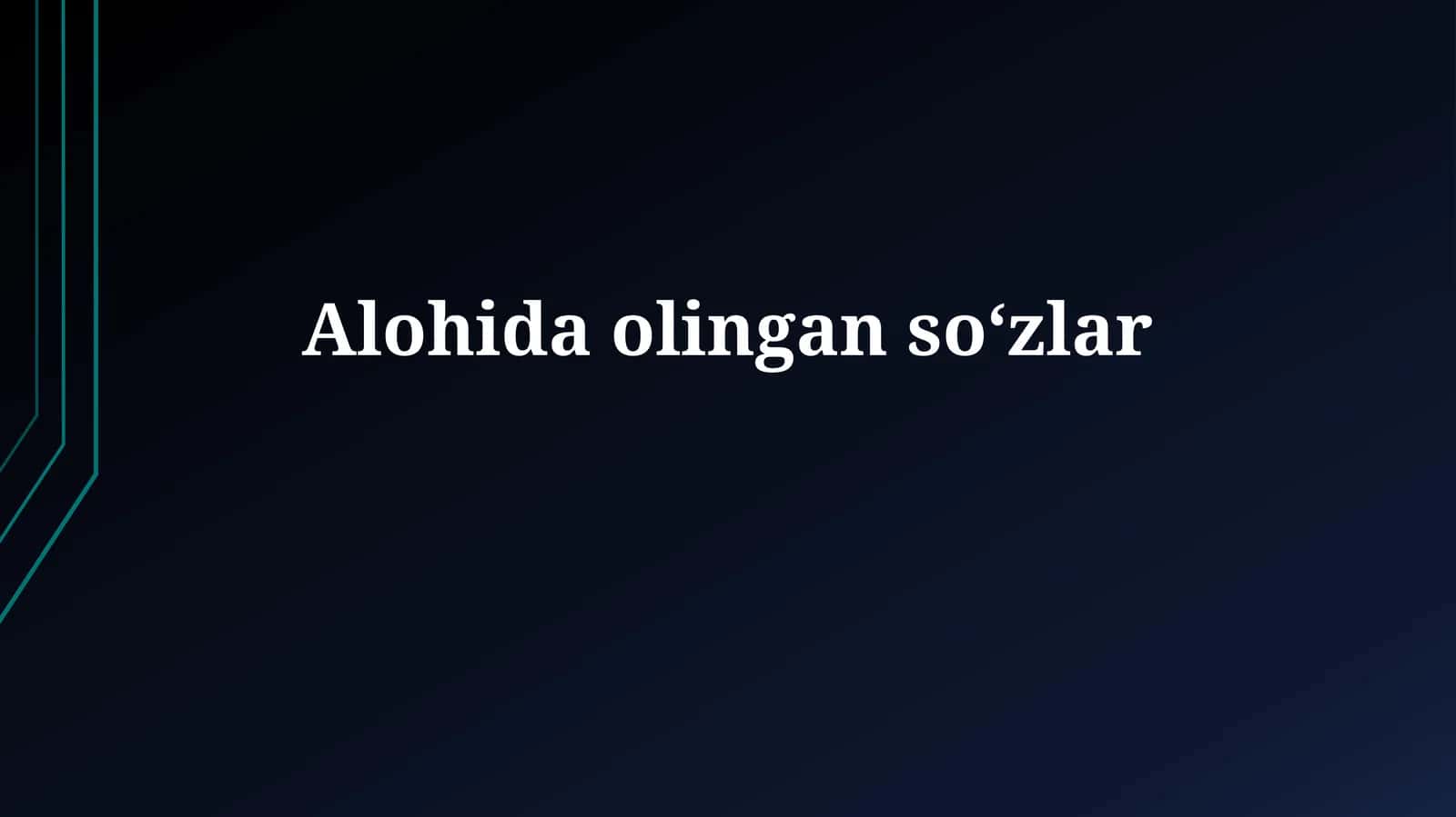 So'zlarni ajratish qoidalari 1