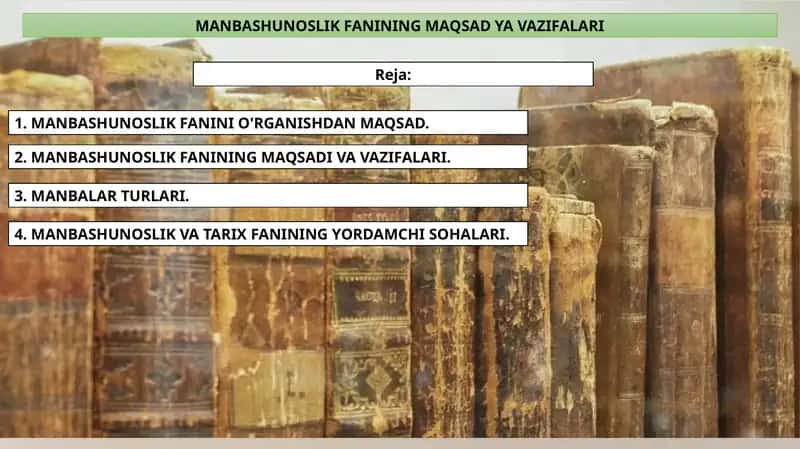 MANBASHUNOSLIK FANINING MAQSAD YA VAZIFALARI 1