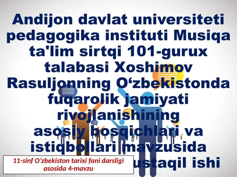 O'zbekiston fuqarolik jamiyati rivojlanishi 1