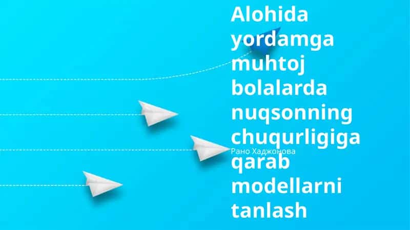 Ehtiyojlarga mos modellar 1