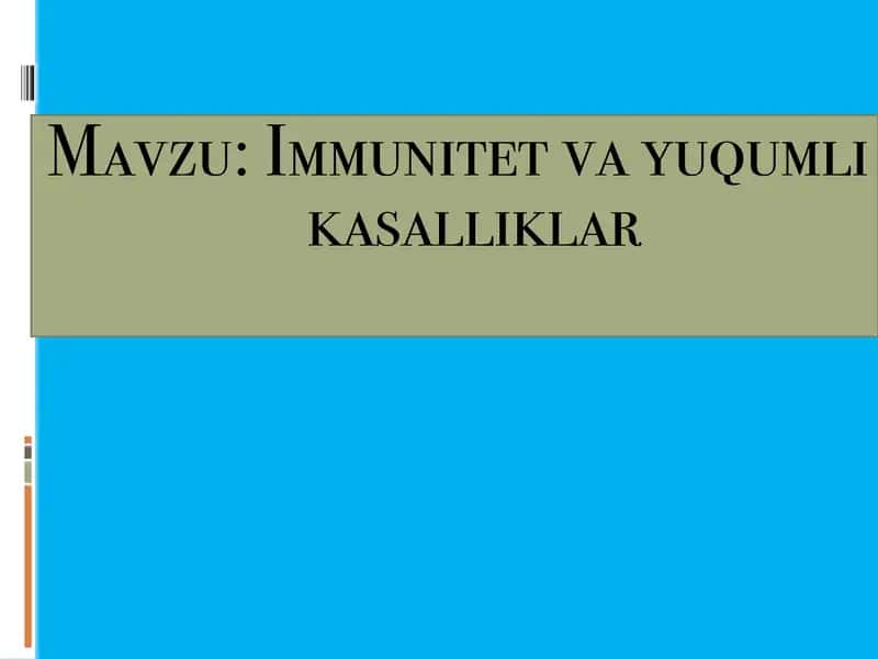 Immunitet va yuqumli kasalliklar 1