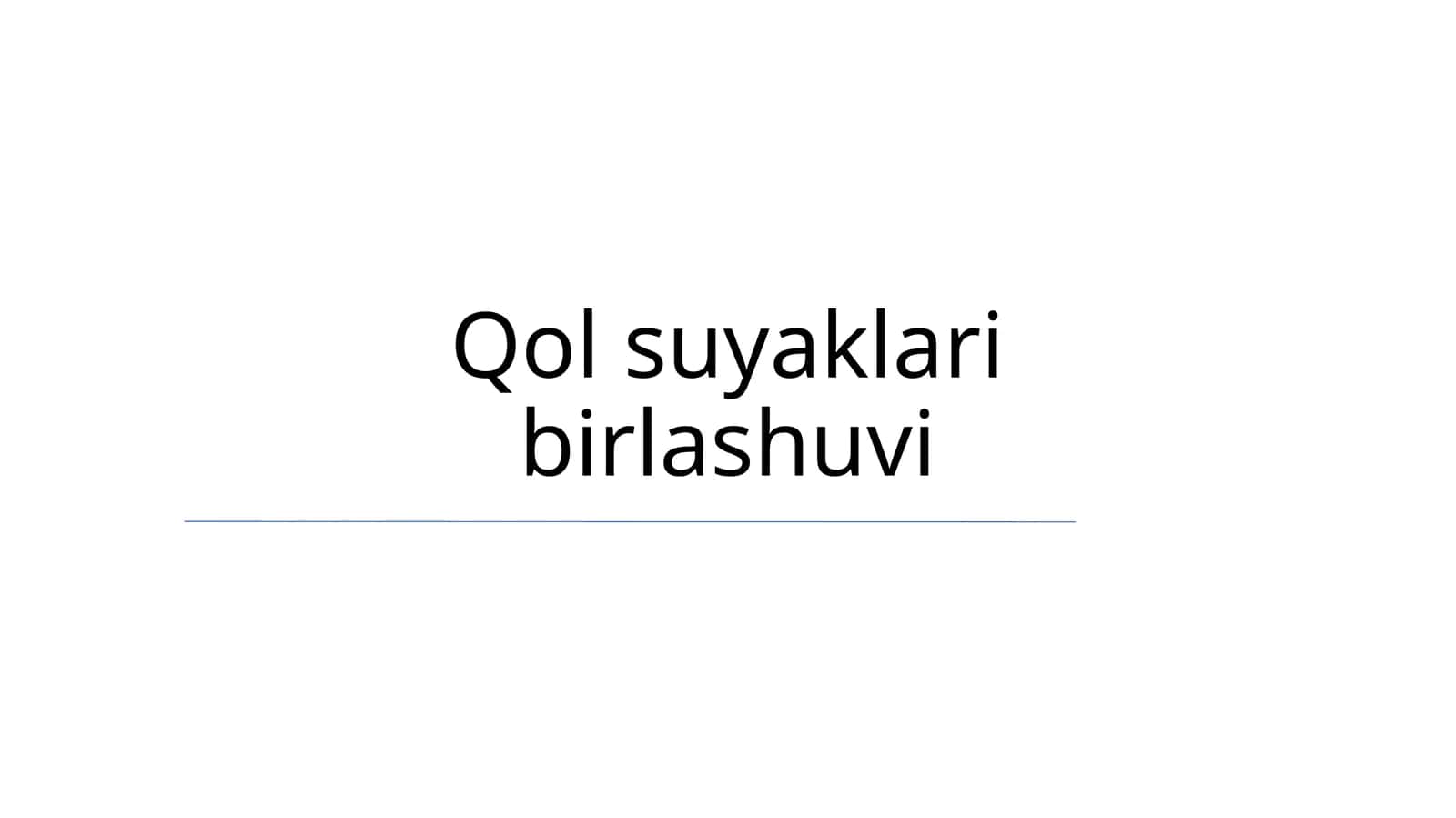 Qol suyaklari birlashuvi 1