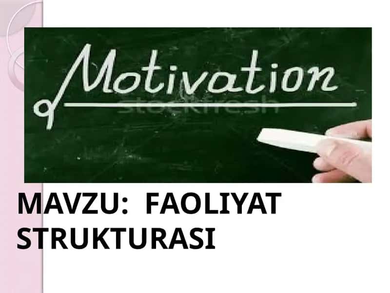 FAOLIYAT STRUKTURASI 1