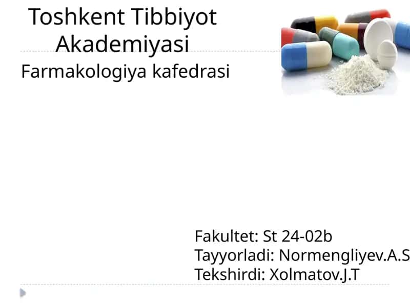 PSIXOSTIMULYATORLAR Kimyoviy Jihatdan 1
