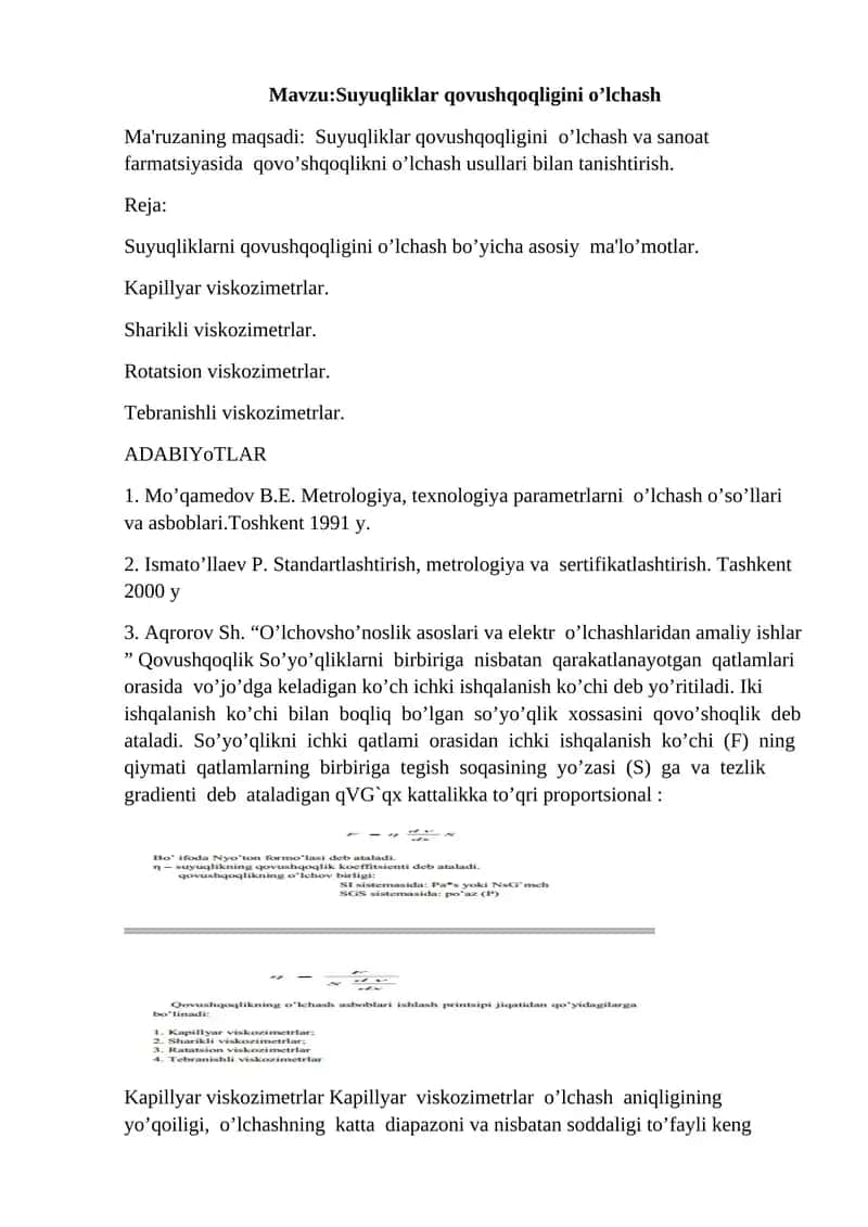 Kapillyar viskozimеtrlar 1