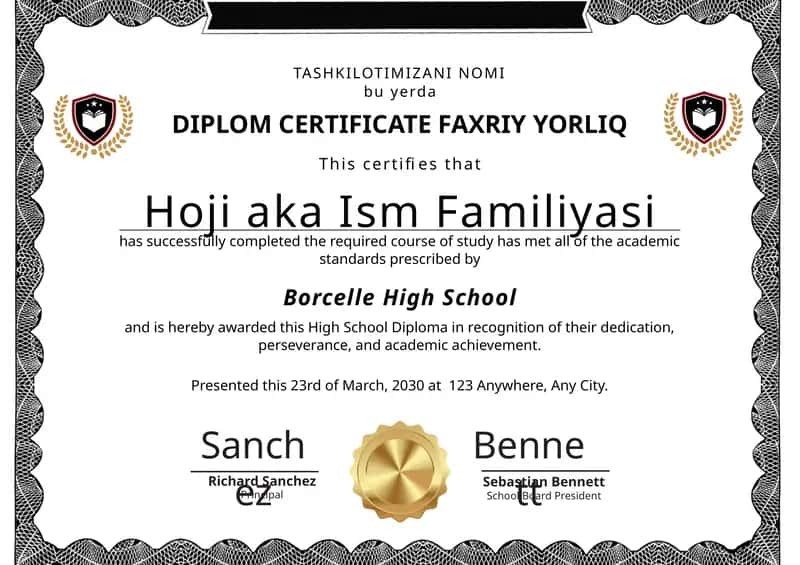 Faxriy yorliq shablon PowerPoint 1
