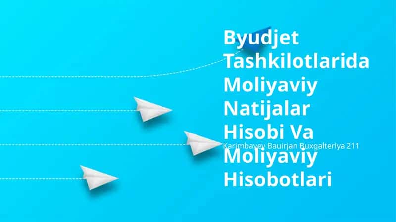 Moliyaviy Natijalar Hisobi Va Moliyaviy Hisobotlari 1