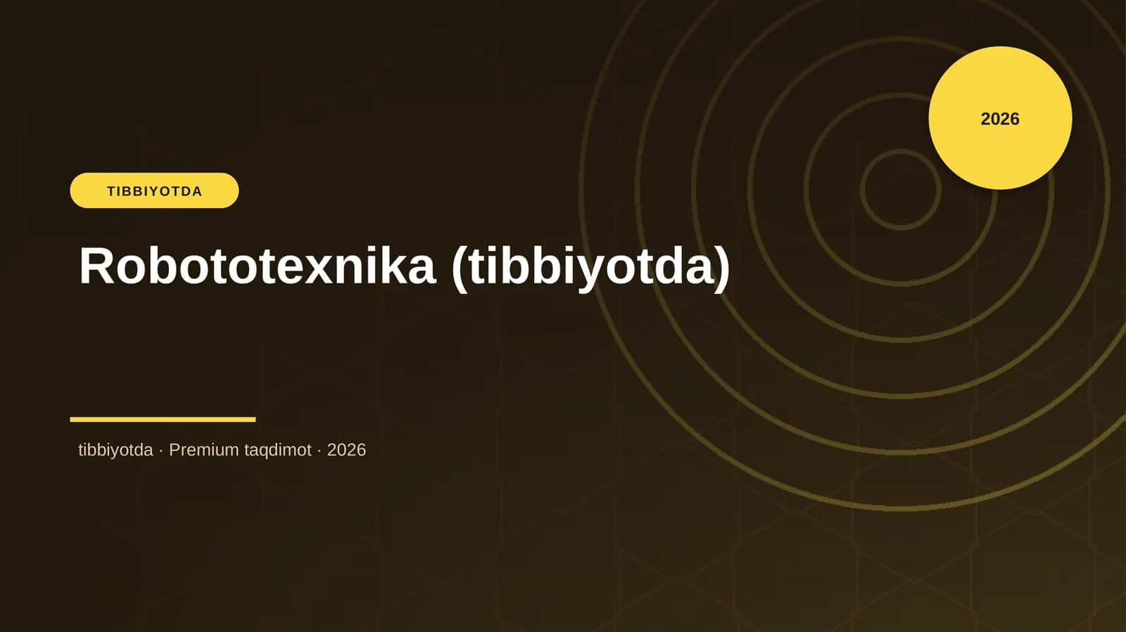 Robototexnika (tibbiyotda) 1