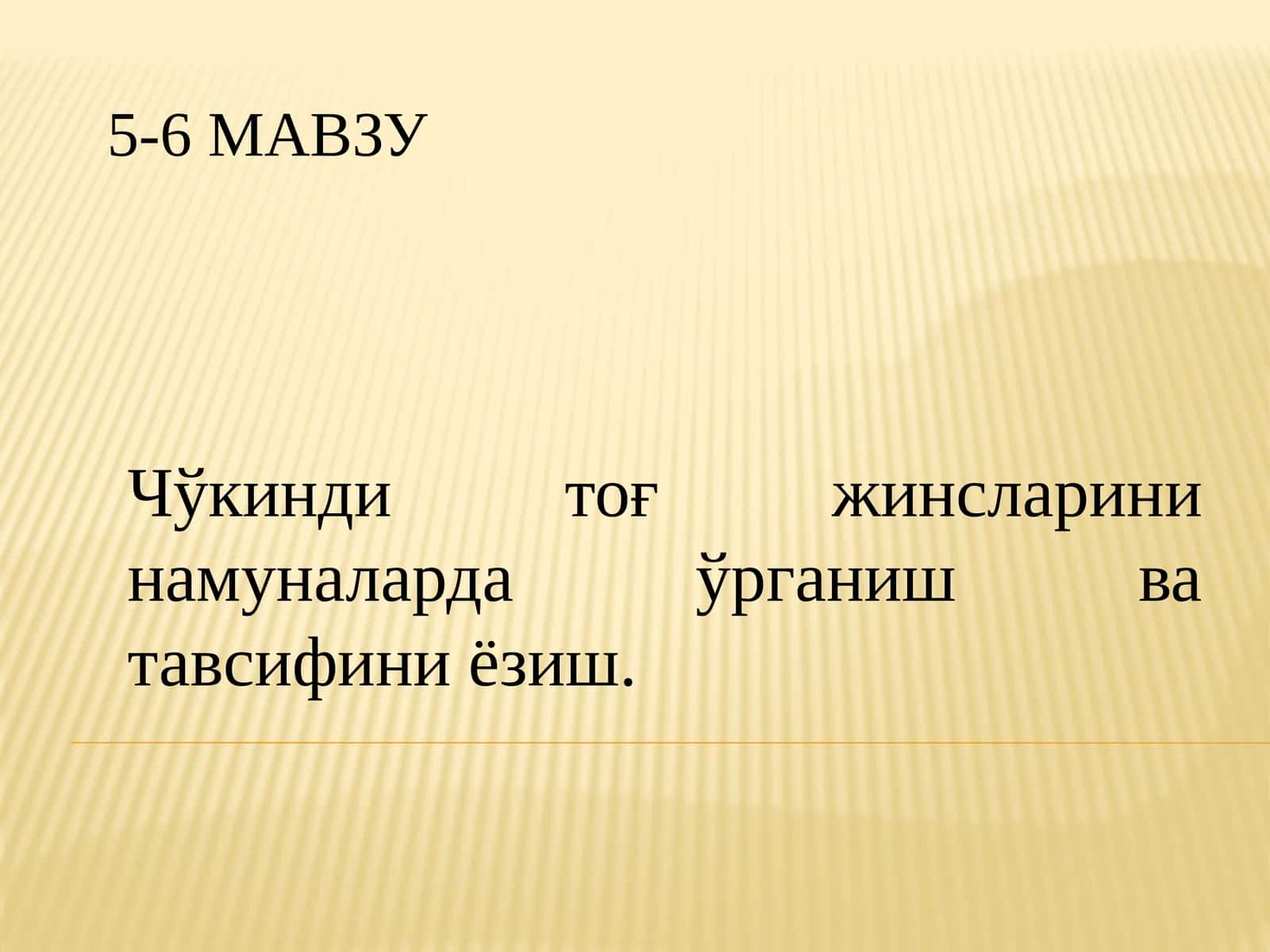 Чўкинди тоғ жинслари 1