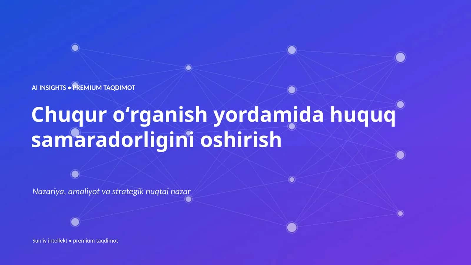 AI INSIGHTS • PREMIUM TAQDIMOT 1