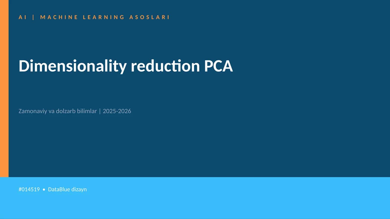 AI | MACHINE LEARNING ASOSLARI 1